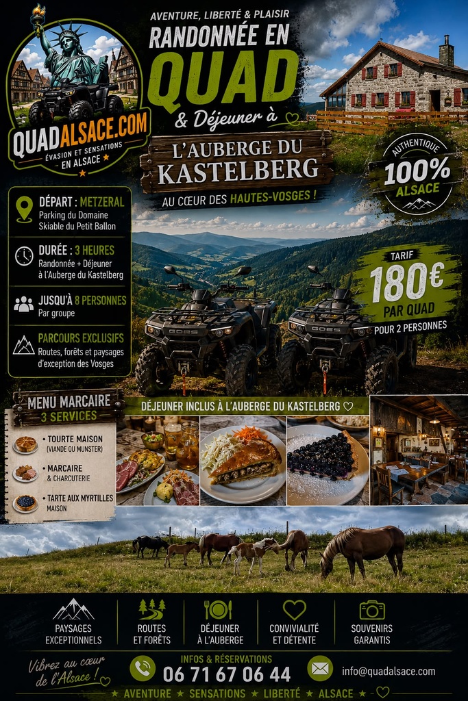 Randonné Quad + Repas Auberge du Kastelberg